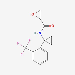 molecular formula C13H12F3NO2 B2451157 N-[1-[2-(Trifluoromethyl)phenyl]cyclopropyl]oxirane-2-carboxamide CAS No. 2411198-82-6