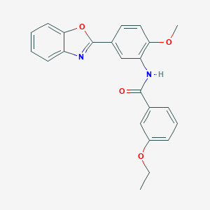 molecular formula C23H20N2O4 B245116 N-[5-(1,3-benzoxazol-2-yl)-2-methoxyphenyl]-3-ethoxybenzamide 