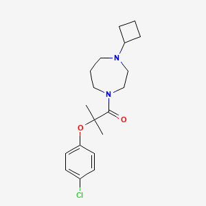 2-(4-Chlorophenoxy)-1-(4-cyclobutyl-1,4-diazepan-1-yl)-2-methylpropan-1-one