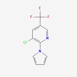 molecular formula C10H6ClF3N2 B2451165 3-氯-2-(1H-吡咯-1-基)-5-(三氟甲基)吡啶 CAS No. 287978-92-1