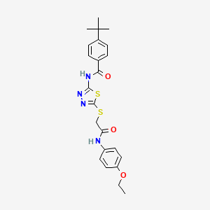 4-tert-butyl-N-[5-[2-(4-ethoxyanilino)-2-oxoethyl]sulfanyl-1,3,4-thiadiazol-2-yl]benzamide