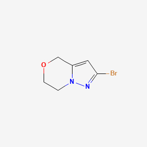 molecular formula C6H7BrN2O B2451170 2-bromo-6,7-dihydro-4H-pyrazolo[5,1-c][1,4]oxazine CAS No. 1783602-46-9