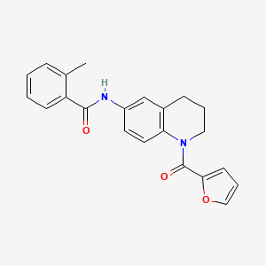 N-[1-(furan-2-carbonyl)-1,2,3,4-tetrahydroquinolin-6-yl]-2-methylbenzamide