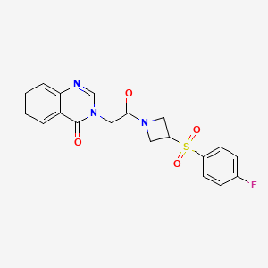 3-(2-(3-((4-fluorophenyl)sulfonyl)azetidin-1-yl)-2-oxoethyl)quinazolin-4(3H)-one