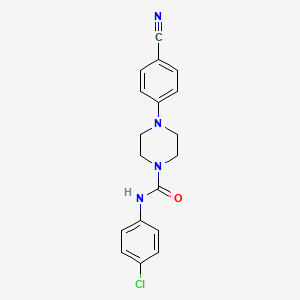 N-(4-chlorophenyl)-4-(4-cyanophenyl)tetrahydro-1(2H)-pyrazinecarboxamide