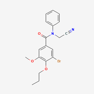 3-bromo-N-(cyanomethyl)-5-methoxy-N-phenyl-4-propoxybenzamide