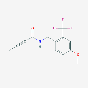 N-[[4-Methoxy-2-(trifluoromethyl)phenyl]methyl]but-2-ynamide