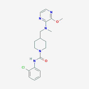 molecular formula C19H24ClN5O2 B2451203 N-(2-Chlorophenyl)-4-[[(3-methoxypyrazin-2-yl)-methylamino]methyl]piperidine-1-carboxamide CAS No. 2380088-52-6