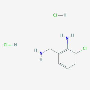 molecular formula C7H11Cl3N2 B2451207 2-(Aminomethyl)-6-chloroaniline;dihydrochloride CAS No. 2551119-64-1