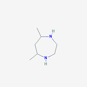 molecular formula C7H16N2 B2451209 5,7-Dimethyl-1,4-diazepane CAS No. 16698-08-1