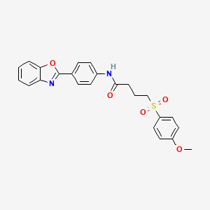 N-(4-(benzo[d]oxazol-2-yl)phenyl)-4-((4-methoxyphenyl)sulfonyl)butanamide