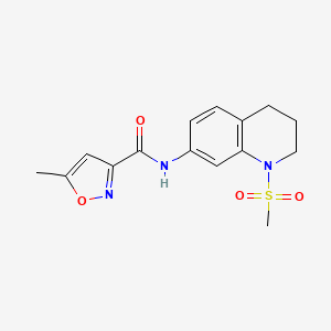 molecular formula C15H17N3O4S B2451216 5-甲基-N-(1-(甲磺酰基)-1,2,3,4-四氢喹啉-7-基)异恶唑-3-甲酰胺 CAS No. 1207003-48-2