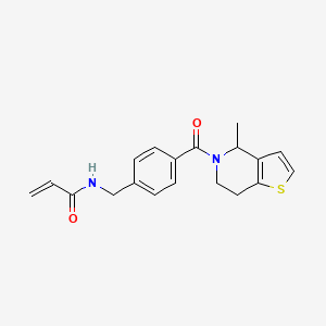 molecular formula C19H20N2O2S B2451220 N-[(4-{4-methyl-4H,5H,6H,7H-thieno[3,2-c]pyridine-5-carbonyl}phenyl)methyl]prop-2-enamide CAS No. 1209178-31-3