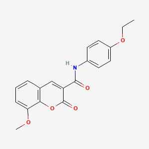 molecular formula C19H17NO5 B2451221 N-(4-ethoxyphenyl)-8-methoxy-2-oxo-2H-chromene-3-carboxamide CAS No. 325802-64-0