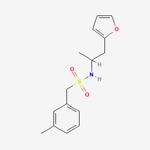 molecular formula C15H19NO3S B2451224 N-(1-(furan-2-yl)propan-2-yl)-1-(m-tolyl)methanesulfonamide CAS No. 1234795-59-5