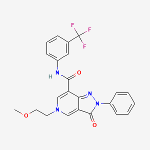 5-(2-methoxyethyl)-3-oxo-2-phenyl-N-(3-(trifluoromethyl)phenyl)-3,5-dihydro-2H-pyrazolo[4,3-c]pyridine-7-carboxamide