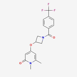 1,6-dimethyl-4-((1-(4-(trifluoromethyl)benzoyl)azetidin-3-yl)oxy)pyridin-2(1H)-one