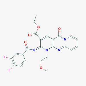(E)-ethyl 2-((3,4-difluorobenzoyl)imino)-1-(2-methoxyethyl)-5-oxo-2,5-dihydro-1H-dipyrido[1,2-a:2',3'-d]pyrimidine-3-carboxylate