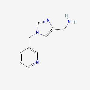 molecular formula C10H12N4 B2451257 [1-(吡啶-3-基甲基)-1H-咪唑-4-基]甲胺 CAS No. 1368948-81-5