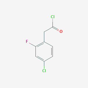molecular formula C8H5Cl2FO B2451262 4-氯-2-氟苯乙酰氯 CAS No. 1159797-03-1
