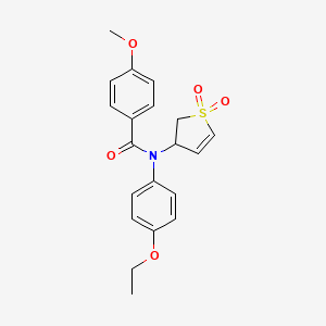 molecular formula C20H21NO5S B2451275 N-(1,1-dioxido-2,3-dihydrothien-3-yl)-N-(4-ethoxyphenyl)-4-methoxybenzamide CAS No. 863020-98-8