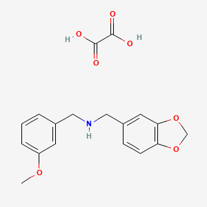 molecular formula C18H19NO7 B2451278 Benzo[1,3]dioxol-5-ylmethyl-(3-methoxy-benzyl)-amine oxalate CAS No. 1048327-22-5