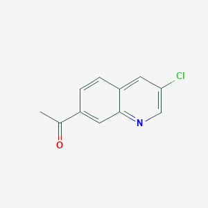 molecular formula C11H8ClNO B2451282 1-(3-氯喹啉-7-基)乙酮 CAS No. 1884155-74-1