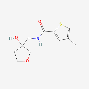 molecular formula C11H15NO3S B2451287 N-((3-hydroxytetrahydrofuran-3-yl)methyl)-4-methylthiophene-2-carboxamide CAS No. 1858710-53-8