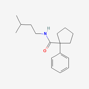 molecular formula C17H25NO B2451289 N-(3-methylbutyl)-1-phenylcyclopentane-1-carboxamide CAS No. 1022246-57-6