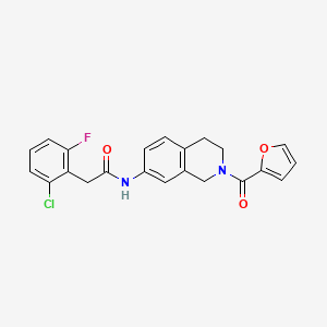 2-(2-chloro-6-fluorophenyl)-N-(2-(furan-2-carbonyl)-1,2,3,4-tetrahydroisoquinolin-7-yl)acetamide