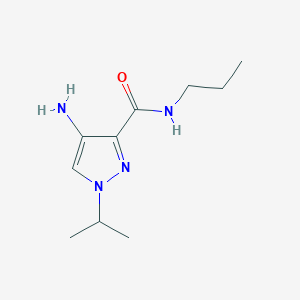 molecular formula C10H18N4O B2451309 4-Amino-1-isopropyl-N-propyl-1H-pyrazole-3-carboxamide CAS No. 2101198-57-4