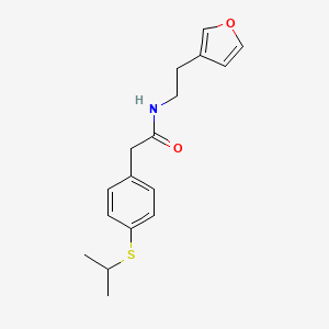 molecular formula C17H21NO2S B2451310 N-(2-(furan-3-yl)ethyl)-2-(4-(isopropylthio)phenyl)acetamide CAS No. 1448051-30-6