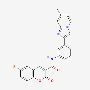 molecular formula C24H16BrN3O3 B2451311 6-溴-N-(3-(7-甲基咪唑并[1,2-a]吡啶-2-基)苯基)-2-氧代-2H-色满-3-甲酰胺 CAS No. 361180-15-6