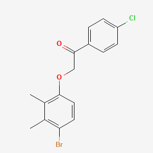 molecular formula C16H14BrClO2 B2451313 2-(4-Bromo-2,3-dimethylphenoxy)-1-(4-chlorophenyl)-1-ethanone CAS No. 439096-15-8