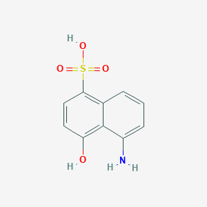 molecular formula C10H9NO4S B2451324 5-氨基-4-羟基萘-1-磺酸 CAS No. 571-79-9