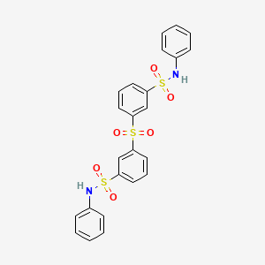 molecular formula C24H20N2O6S3 B2451331 N-苯基-3-[3-(苯磺酰胺)苯磺酰基]苯-1-磺酰胺 CAS No. 300405-44-1