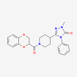 3-(1-(2,3-dihydrobenzo[b][1,4]dioxine-2-carbonyl)piperidin-4-yl)-1-methyl-4-phenyl-1H-1,2,4-triazol-5(4H)-one