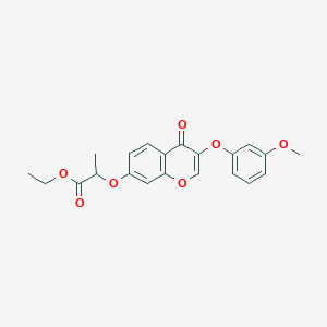 molecular formula C21H20O7 B2451363 Ethyl 2-[3-(3-methoxyphenoxy)-4-oxochromen-7-yl]oxypropanoate CAS No. 637749-33-8