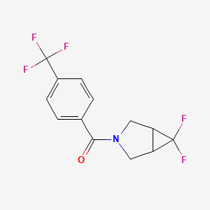 molecular formula C13H10F5NO B2451366 (6,6-Difluoro-3-azabicyclo[3.1.0]hexan-3-yl)-[4-(trifluoromethyl)phenyl]methanone CAS No. 2137671-72-6