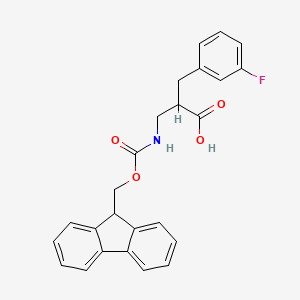 2-[(9H-Fluoren-9-ylmethoxycarbonylamino)methyl]-3-(3-fluorophenyl)propanoic acid