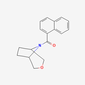 molecular formula C17H17NO2 B2451386 (1R,5S)-3-oxa-8-azabicyclo[3.2.1]octan-8-yl(naphthalen-1-yl)methanone CAS No. 1396868-74-8