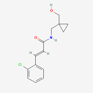 molecular formula C14H16ClNO2 B2451400 (E)-3-(2-chlorophenyl)-N-((1-(hydroxymethyl)cyclopropyl)methyl)acrylamide CAS No. 1251711-84-8