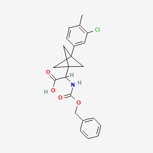 2-[3-(3-Chloro-4-methylphenyl)-1-bicyclo[1.1.1]pentanyl]-2-(phenylmethoxycarbonylamino)acetic acid