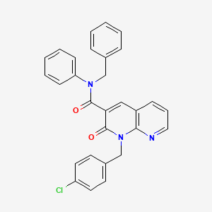 molecular formula C29H22ClN3O2 B2451410 N-benzyl-1-(4-chlorobenzyl)-2-oxo-N-phenyl-1,2-dihydro-1,8-naphthyridine-3-carboxamide CAS No. 923202-66-8