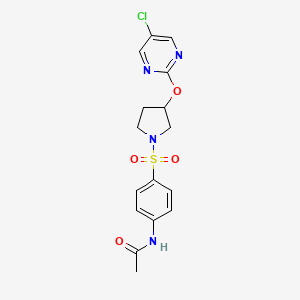 N-(4-((3-((5-chloropyrimidin-2-yl)oxy)pyrrolidin-1-yl)sulfonyl)phenyl)acetamide