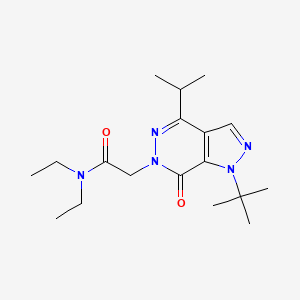 molecular formula C18H29N5O2 B2451417 2-(1-(tert-butyl)-4-isopropyl-7-oxo-1H-pyrazolo[3,4-d]pyridazin-6(7H)-yl)-N,N-diethylacetamide CAS No. 1171325-99-7