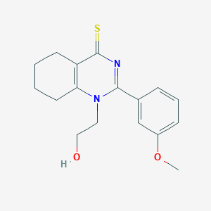 1-(2-hydroxyethyl)-2-(3-methoxyphenyl)-5,6,7,8-tetrahydroquinazoline-4(1H)-thione