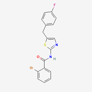 molecular formula C17H12BrFN2OS B2451421 2-bromo-N-(5-(4-fluorobenzyl)thiazol-2-yl)benzamide CAS No. 327061-94-9