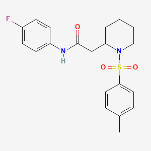 molecular formula C20H23FN2O3S B2451435 N-(4-fluorophenyl)-2-(1-tosylpiperidin-2-yl)acetamide CAS No. 941904-31-0