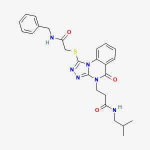 molecular formula C25H28N6O3S B2451436 N-(3,5-difluorobenzyl)-1-(4-methoxyphenyl)-5-pyridin-3-yl-1H-1,2,3-triazole-4-carboxamide CAS No. 1112308-91-4